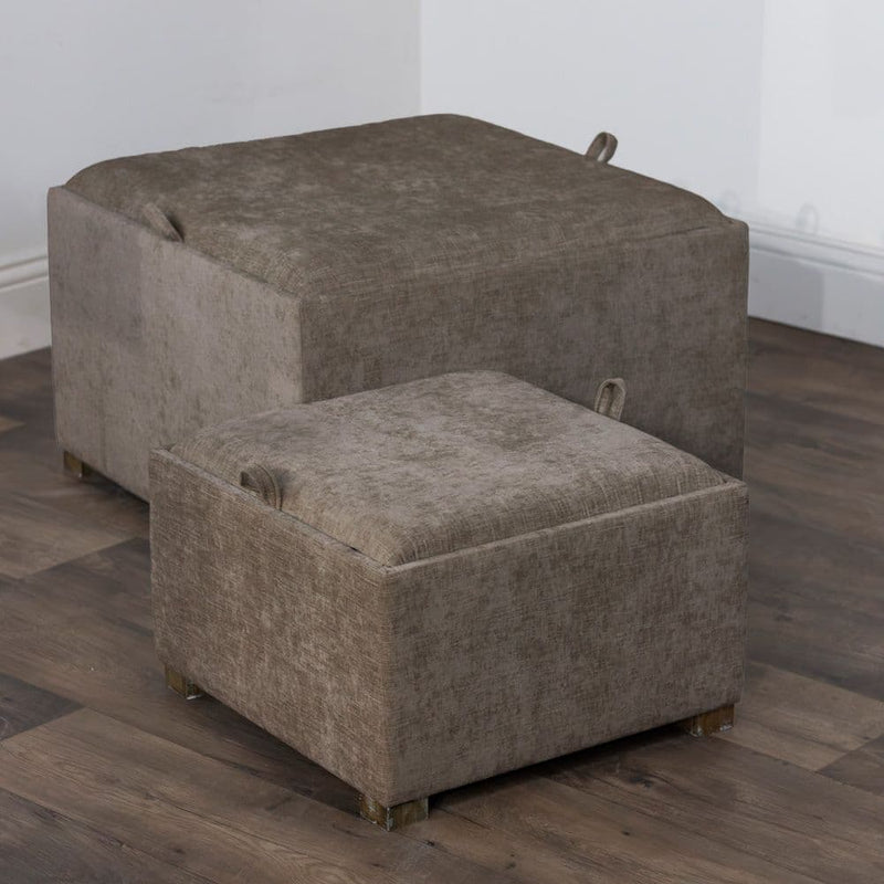 TARA Maya Tray Table Pouffes | Cappuccino TL7087
