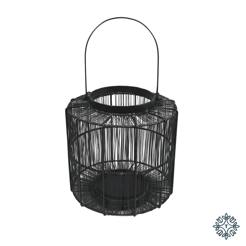 Tara Meera Wire Lantern Medium | Black TL5732