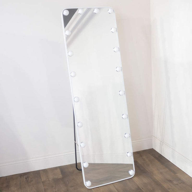 TARA Modena Leg Bulb Cheval Mirror  160x50cm |White TL7008