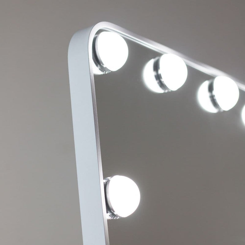 TARA Modena Leg Bulb Cheval Mirror  160x50cm |White TL7008