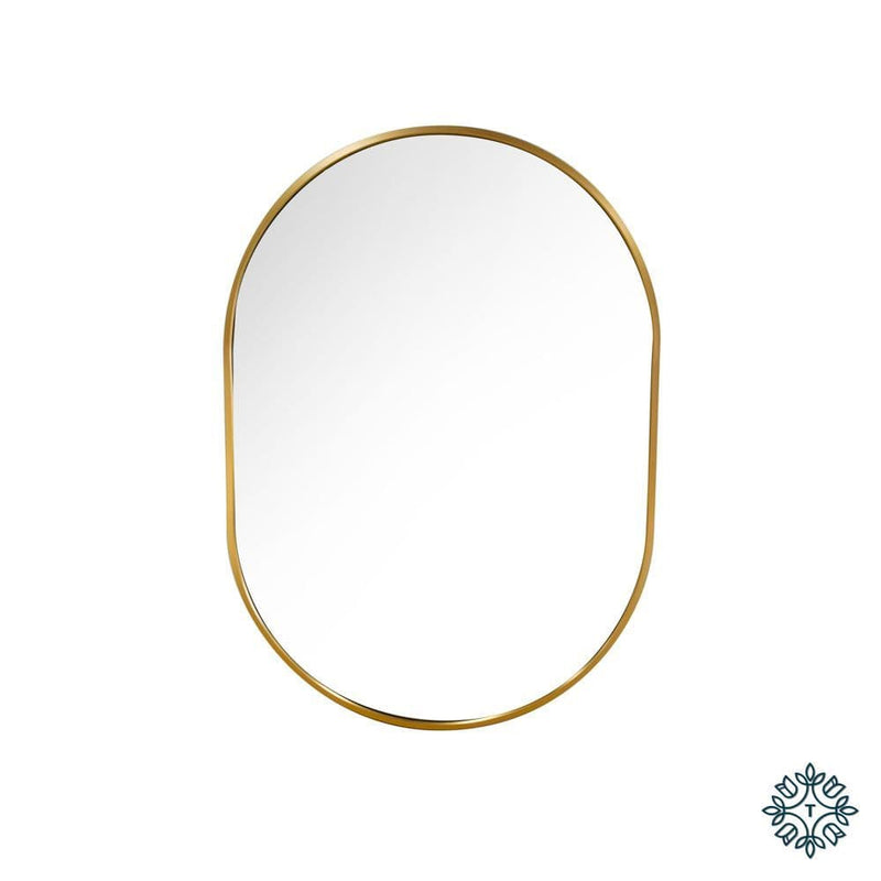 TARA Modena oval wall Mirror  50X70M| Gold