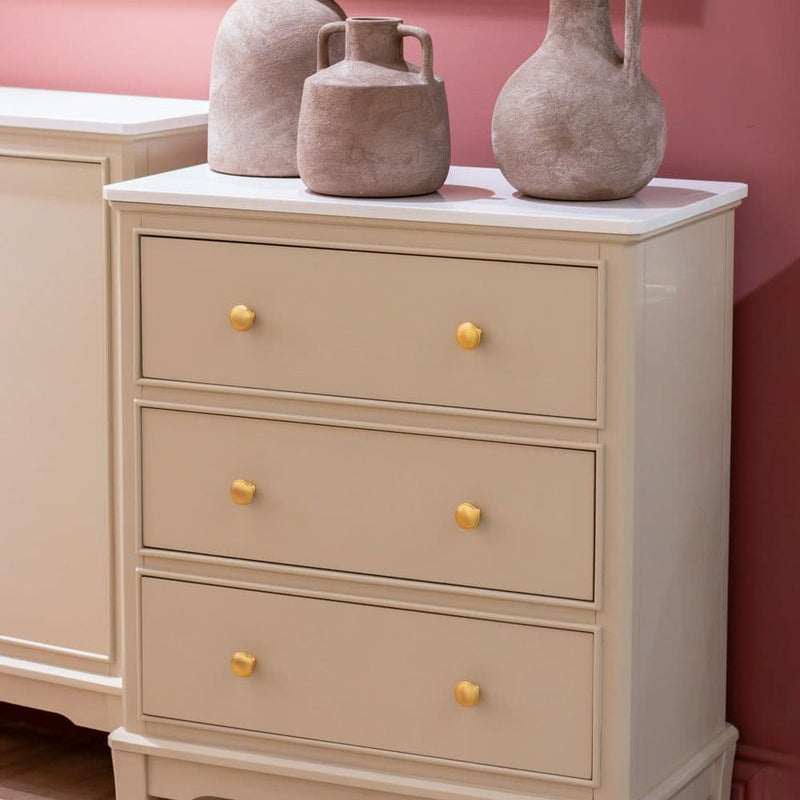 TARA Monroe 3 Drawer Large Locker With Marble Top | Natural TL7226
