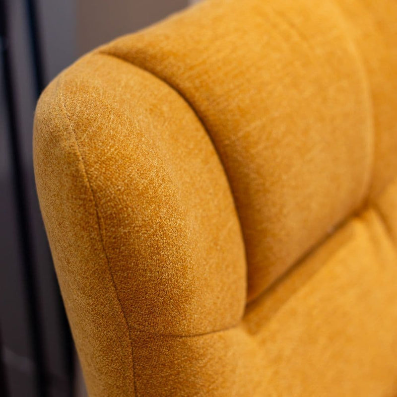 TARA Rayna rocking swivel Chair With Stool | Yellow  TL7102