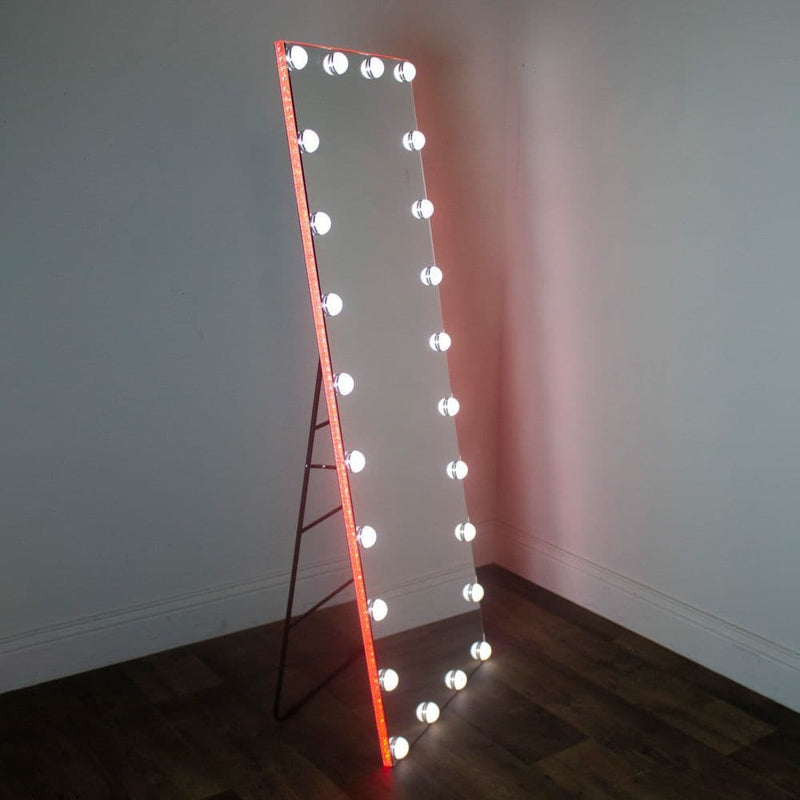 TARA  RGB Strip and bulb Floor Mirror | TL6866