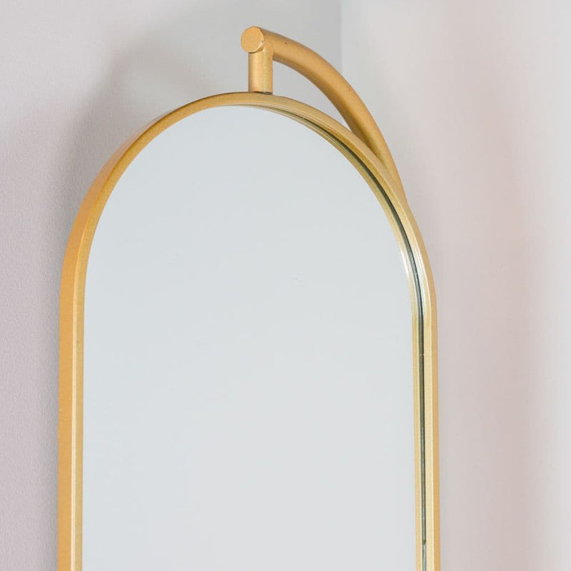 TARA Rotating Mirror With Hangers and Marble Base | Gold TL6862