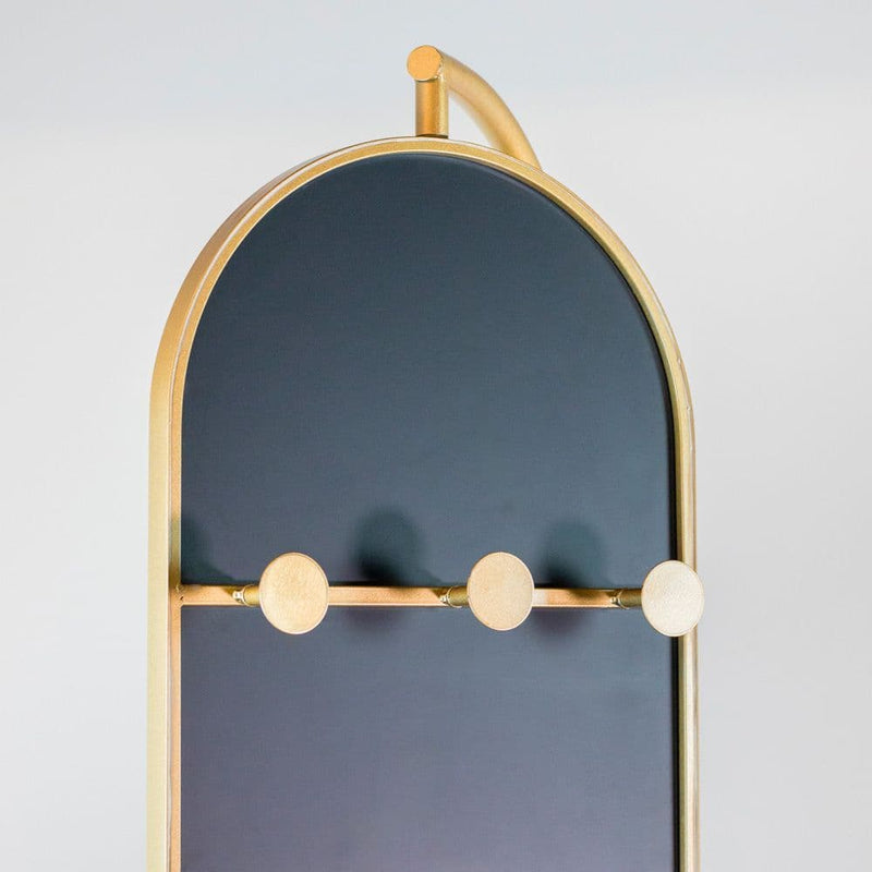 TARA Rotating Mirror With Hangers and Marble Base | Gold TL6862