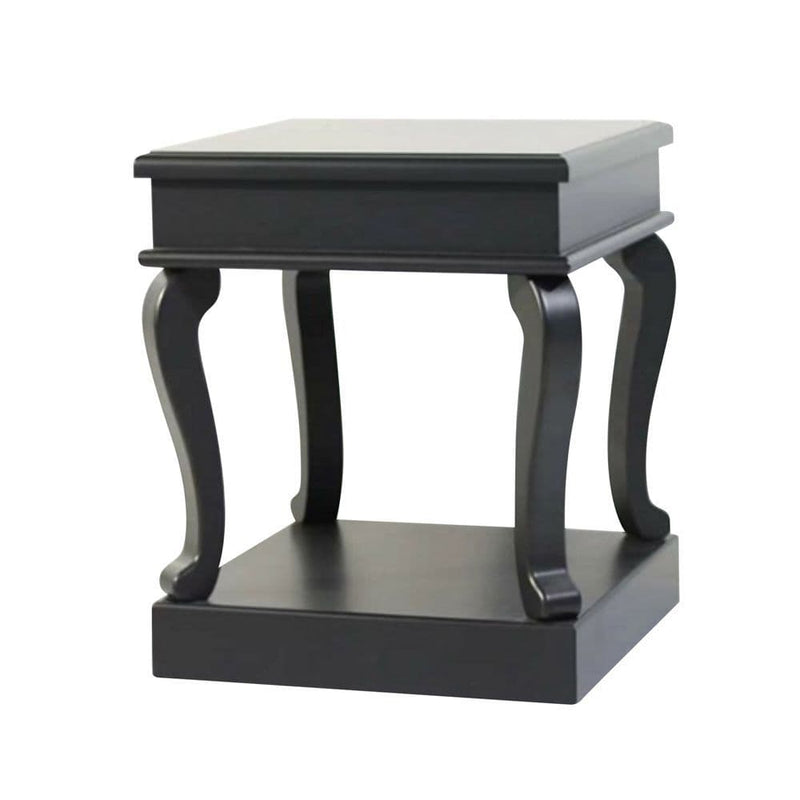 TARA Scroll End Table | Black TL6493