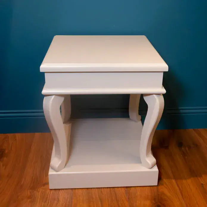 TARA Scroll End Table  | Grey  TL6321