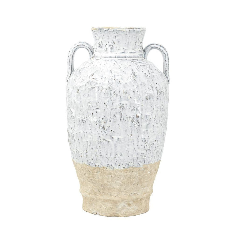 TARA Two-Handled Flower Vase 35cm| White TL7180