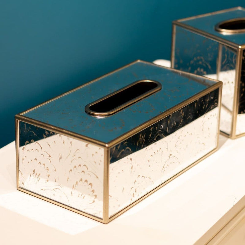 TARA Vela Rectangle Tissue Box | Champagne TL6623