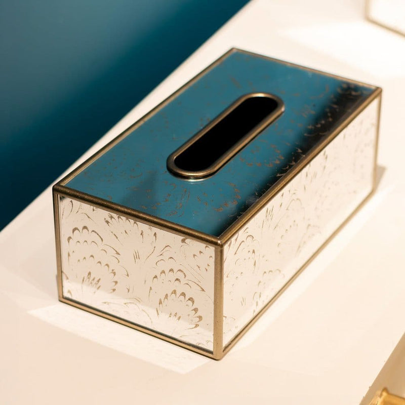 TARA Vela Rectangle Tissue Box | Champagne TL6623