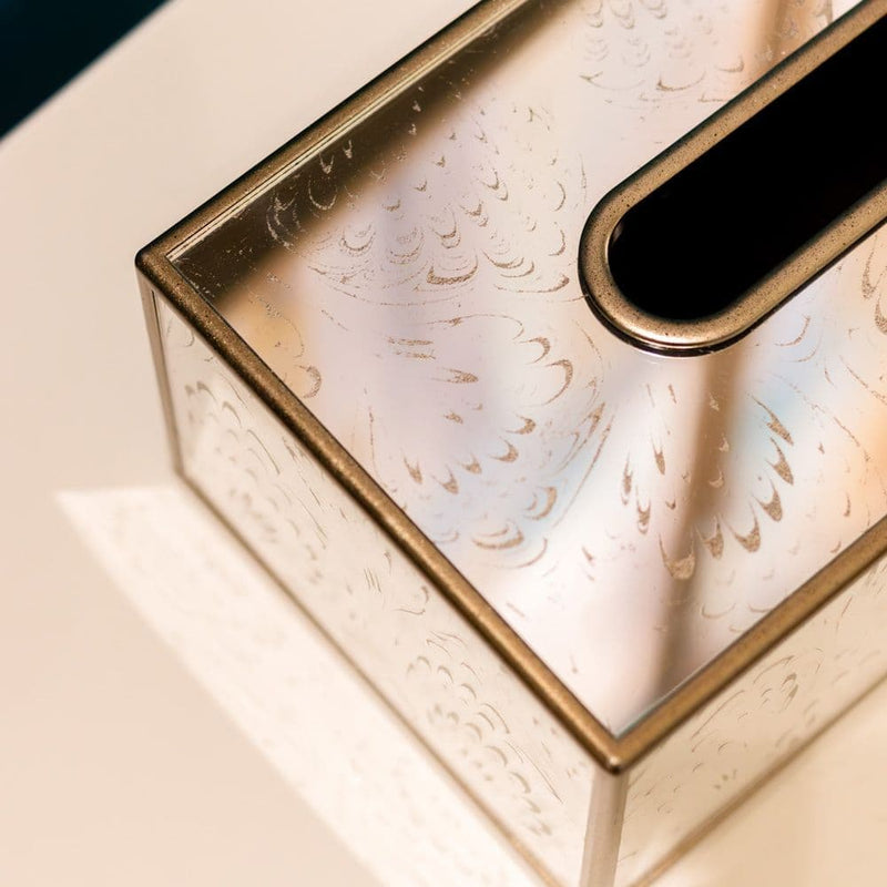 TARA Vela Rectangle Tissue Box | Champagne TL6623