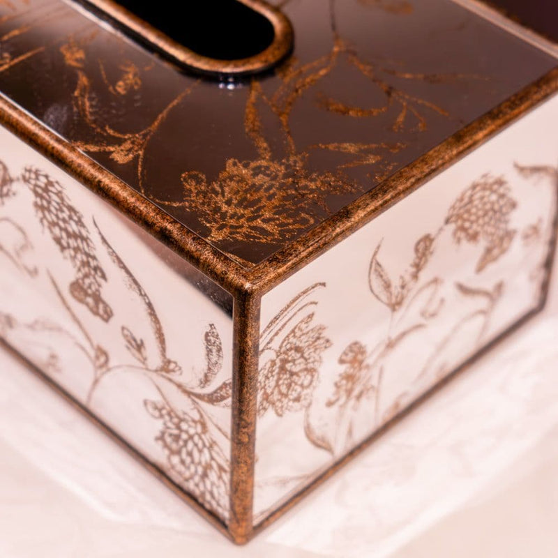 TARA Vela Rectangle Tissue Box |Gold  TL618