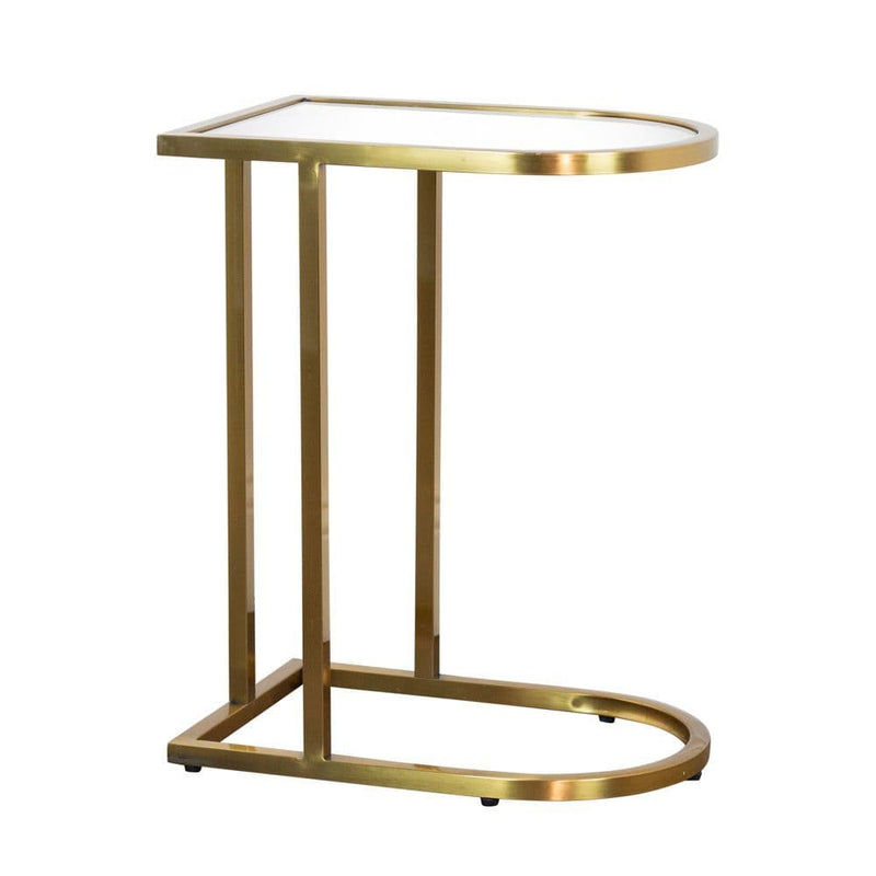 TARA Vienna Marble Sofa table curved | Gold TL6870