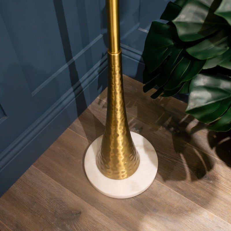 TARA  Zoe Hammered Floor Lamp 165cm | Brass TL6628