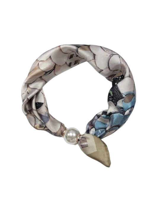Best Angel Scarf with pearls & Magnetic Closure | Taupe BA4408-5