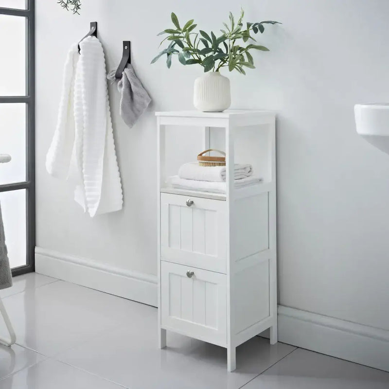 The Grange Collection 2 Drawer 1 Shelf Storage Unit | Whie BM1