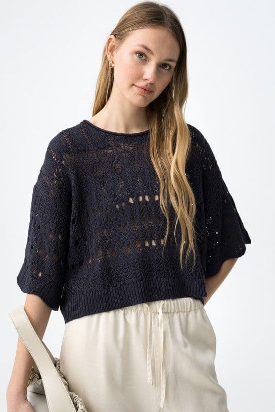 Tiffosi Benny S/S Sweater | Blue 10065482