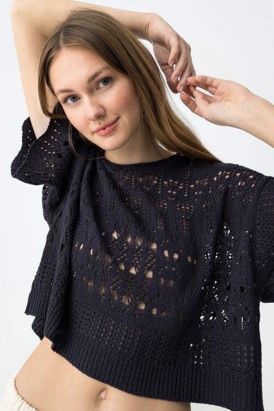Tiffosi Benny S/S Sweater | Blue 10065482