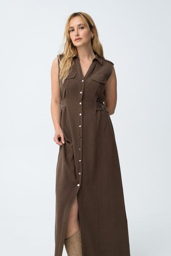 Tiffosi Favo Dress | Chocolate 10065062