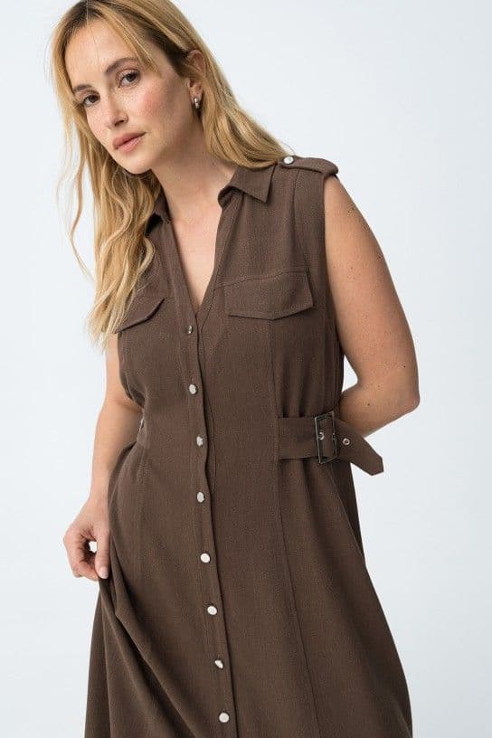 Tiffosi Favo Dress | Chocolate 10065062