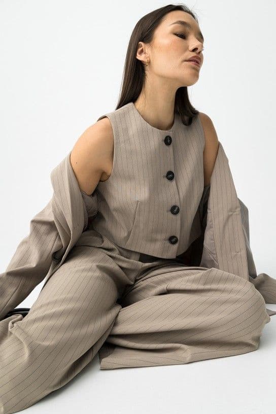Tiffosi Giorgia Vest  | Mushroom 10064894