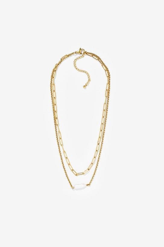 Tiffosi Jade Necklace  | Gold 10063930