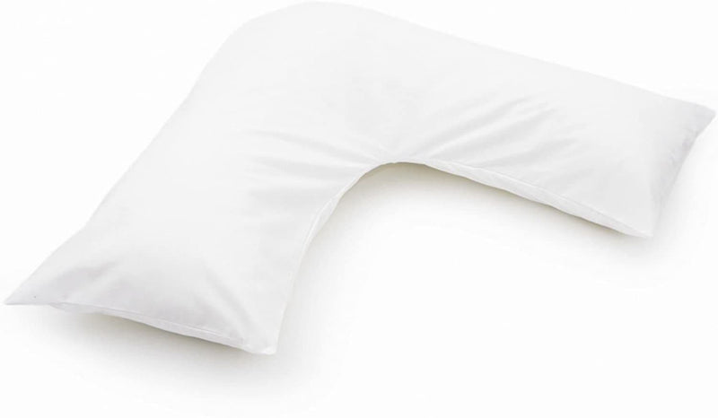 V Shape Pillow Case White