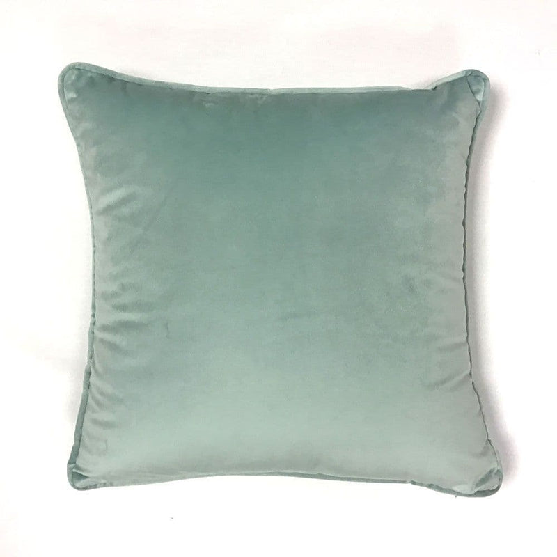 Fullshire Velvet Piped Cushion Cover | Duck Egg