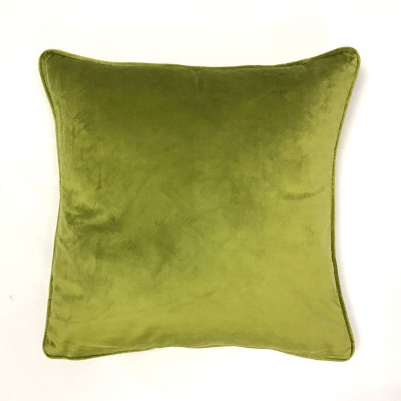 Fullshire Velvet Piped Cushion Cover | Lime