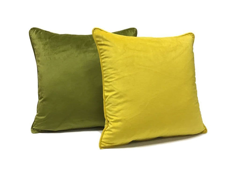 Fullshire Velvet Piped Cushion Cover | Lime