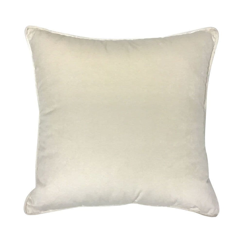 Velvet Piped Cushion Cover Natural