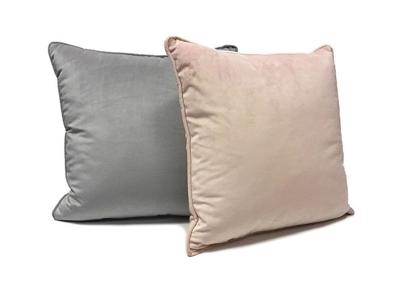 Fullshire Velvet Piped Cushion Cover | Silver