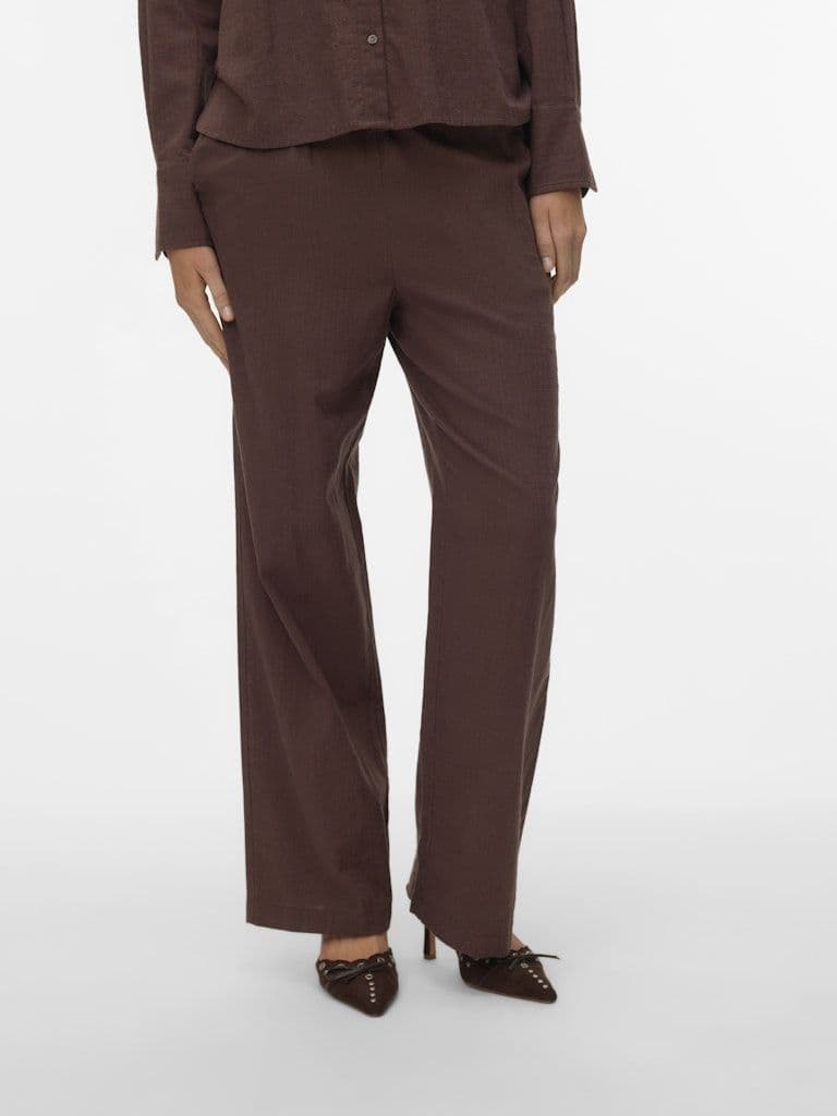 Vero Moda Caia MW Wide Pant  | Chocolate