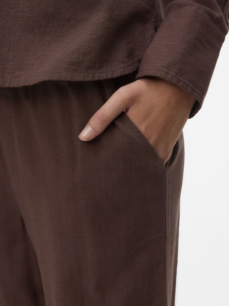 Vero Moda Caia MW Wide Pant  | Chocolate