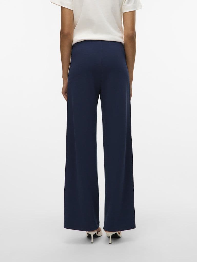 Vero Moda Berlin MW Wide Panel Pant | Navy
