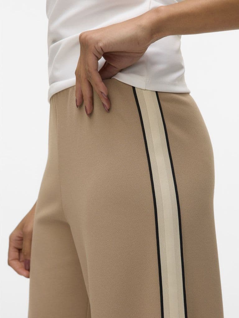 Vero Moda Berlin MW Wide Panel Pant | Silver Mink