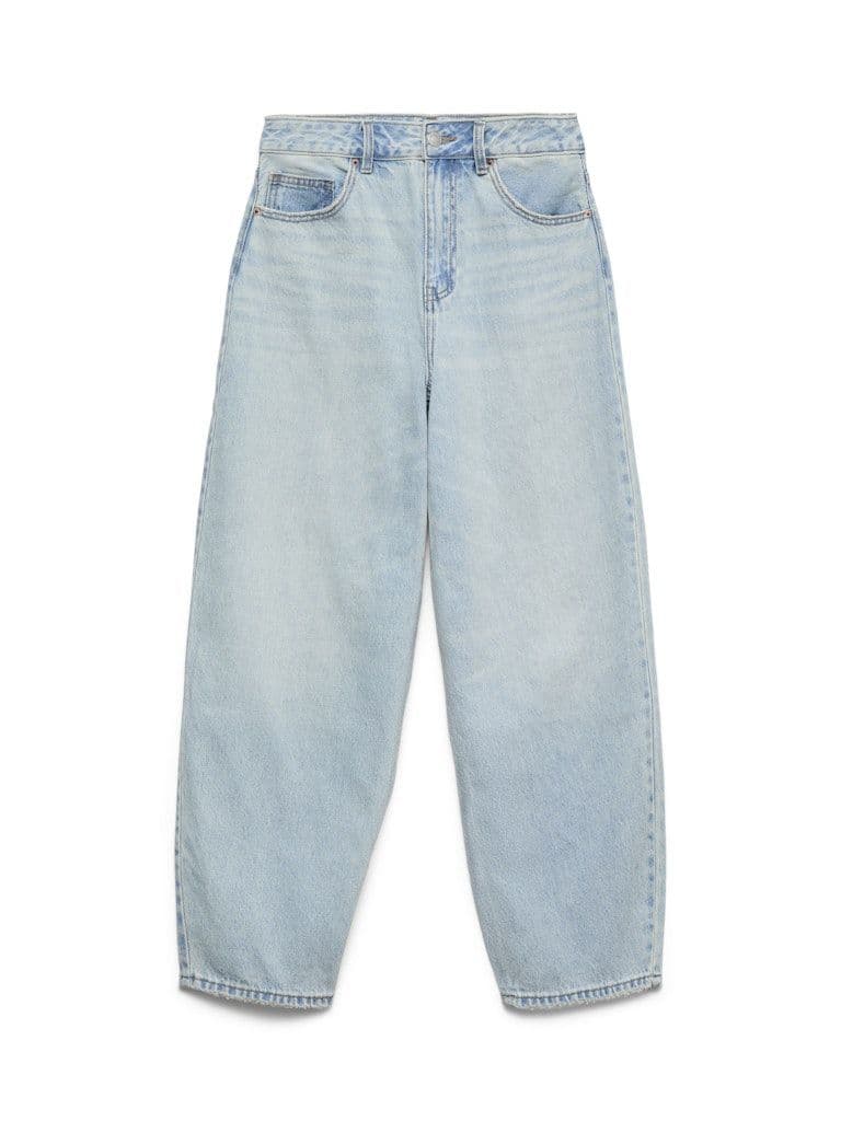 Vero Moda Billie HR Barrel Ankle Jeans | Light Blue