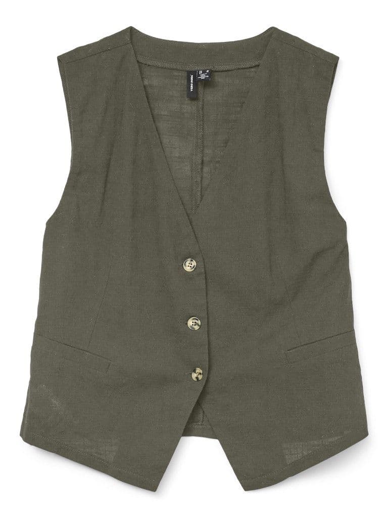 Vero Moda Caia SL Vest Top | Lichen
