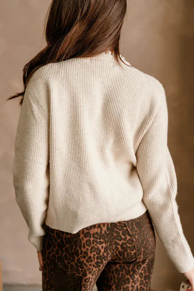 Vero Moda Erin LS O-Neck Pearl Cardigan | Birch