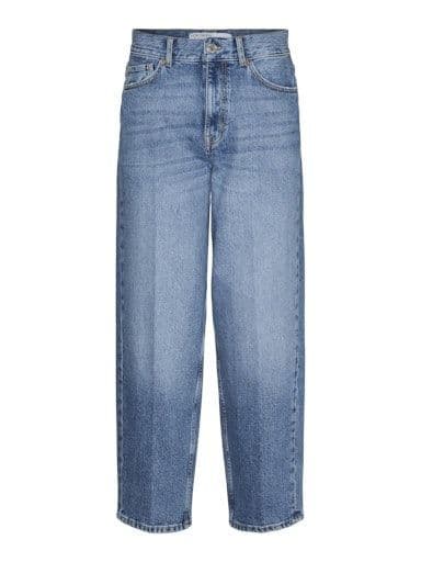 Vero Moda Etna HR Barrel Denim Jeans | Med Blue