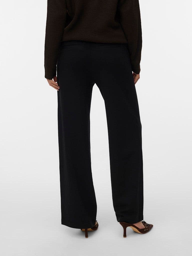 Vero Moda Eva MW Wide String Pants | Black