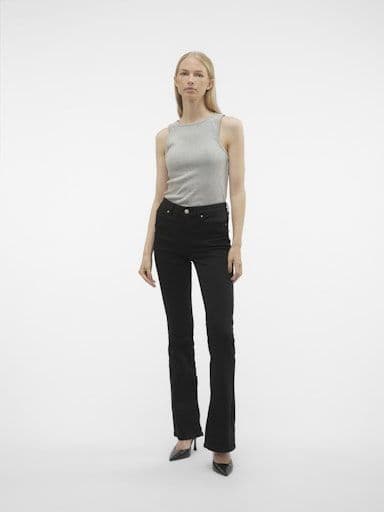 Vero Moda  Flash Mr Flared Jeans | Black