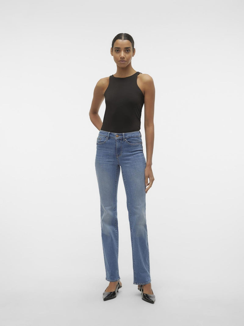 Vero Moda Flash Mr Straight Jeans | Med Blue