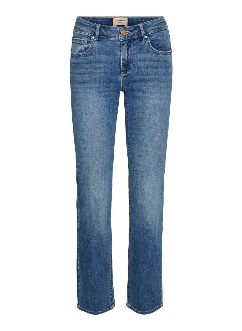 Vero Moda Flash Mr Straight Jeans | Med Blue