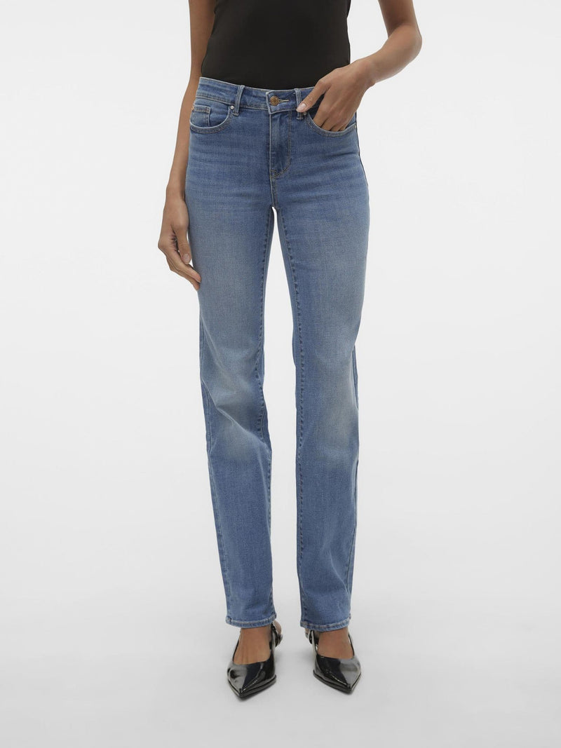Vero Moda Flash Mr Straight Jeans | Med Blue