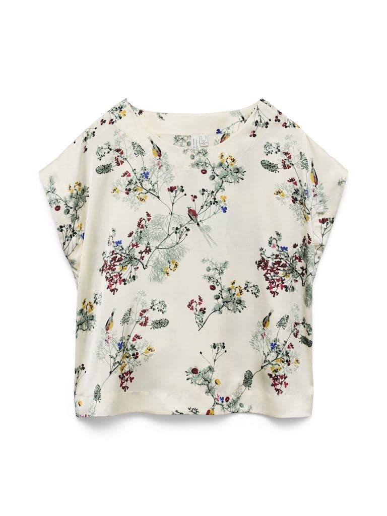 Vero Moda Gytte S/S O-Neck Top  | Birch