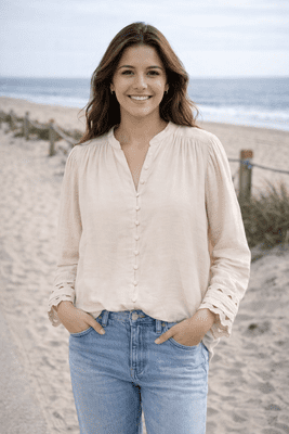 Vero Moda Irina LS Shirt | Pumice Stone