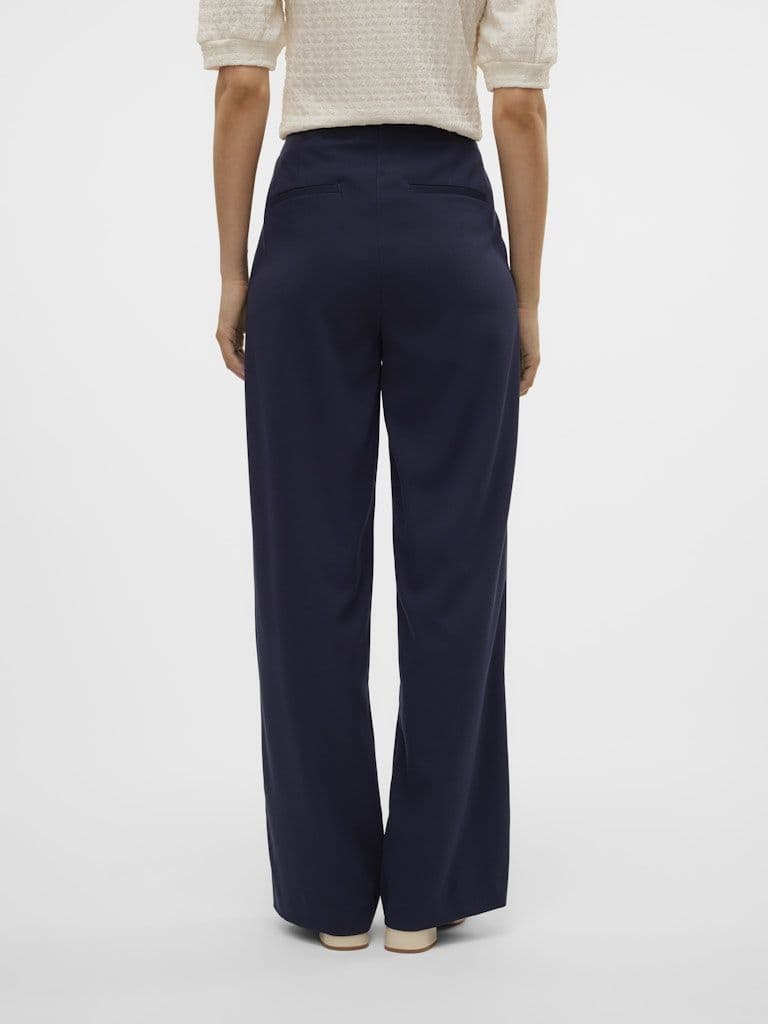 Vero Moda Isolde MW wide Belt Pant | Navy