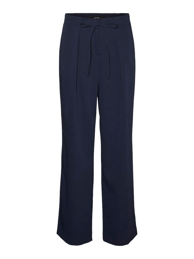 Vero Moda Isolde MW wide Belt Pant | Navy
